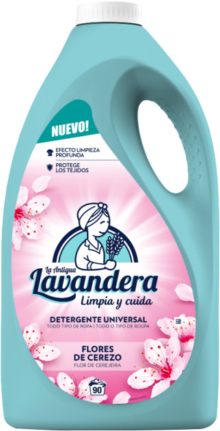 Гель для прання Універсальний Lavandera Flores de Cerezo Detergente Universal Лавандера рожеві квіти 90прань 4500мл