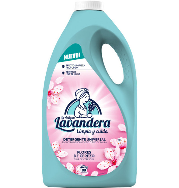 Гель для прання Універсальний Lavandera Flores de Cerezo Detergente Universal Лавандера рожеві квіти 90прань 4500мл