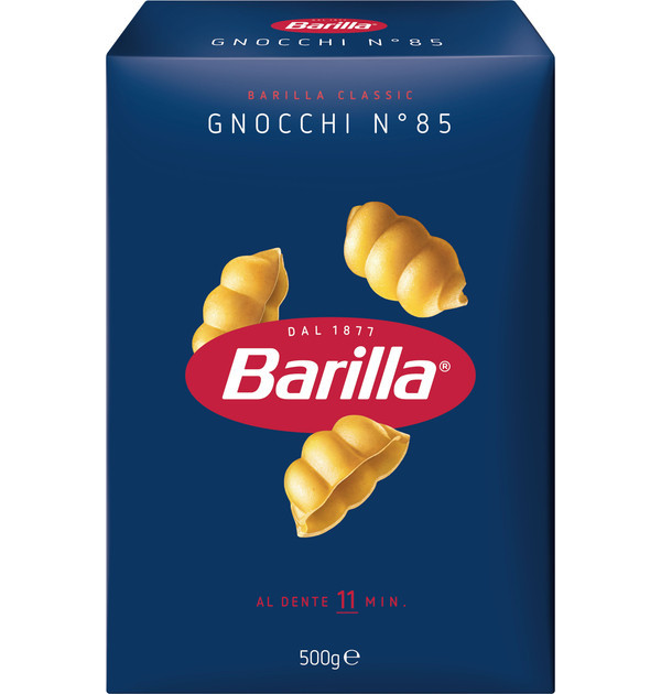 Макарони Ньоккі №85 Barilla Gnocchi Al Dente Барілла Паста Гноччі Ракушки Середні Швидке приготування 500г