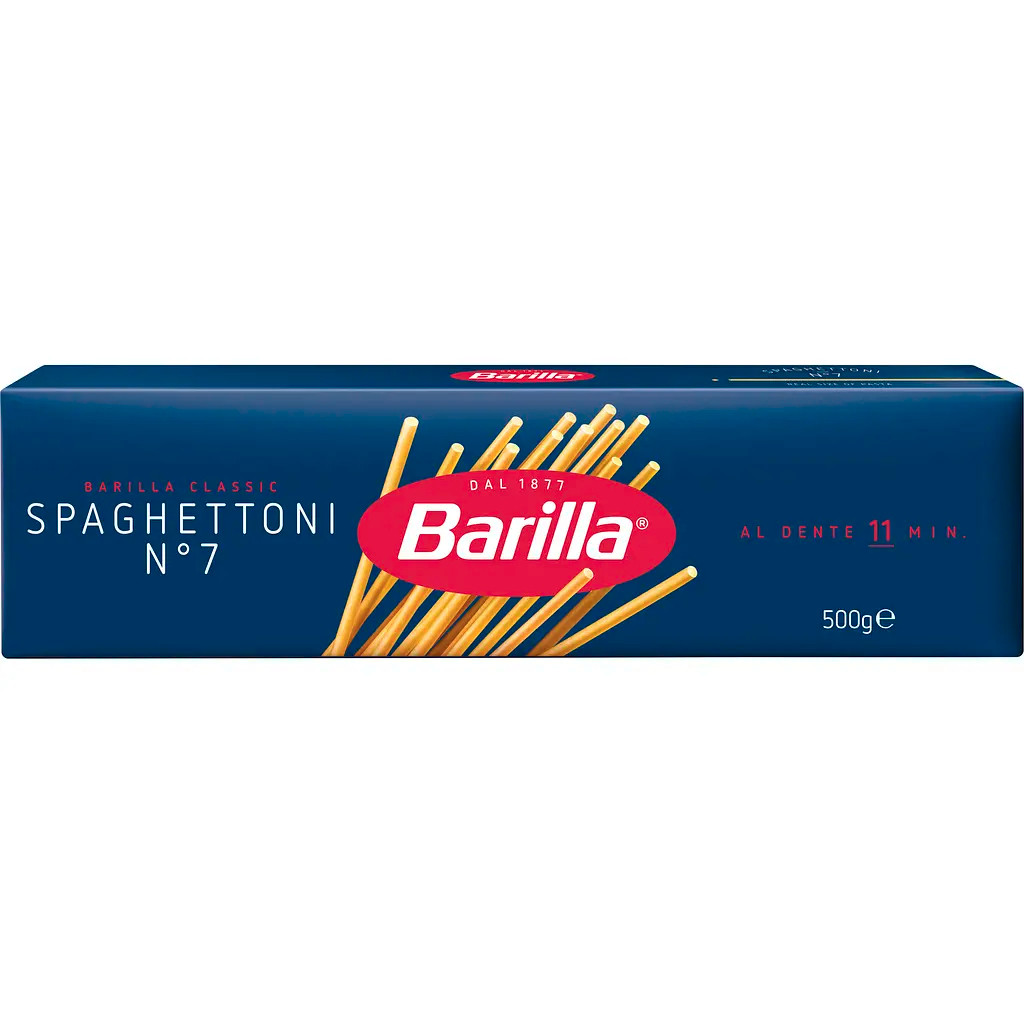 Макарони Спагеттоні №7 Barilla Spaghettoni Al Dente Барілла Паста спагетті Довгі Швидке приготування 500г