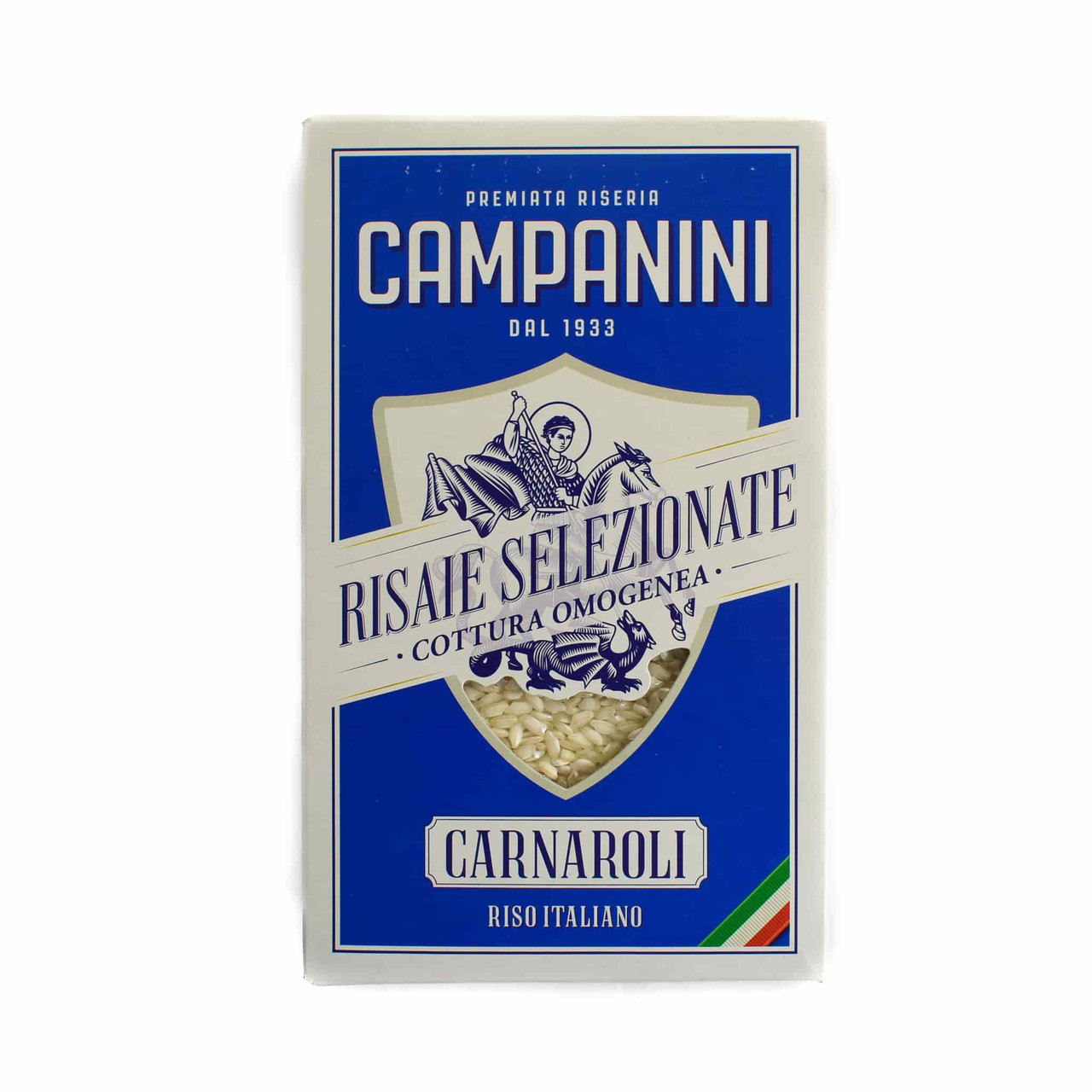 Рис білий Карнаролі Riseria Campanini RisoItaliano Riso Carnaroli Premiata Рис Італії довгі зерна круглозернистий для Різотто 1кг