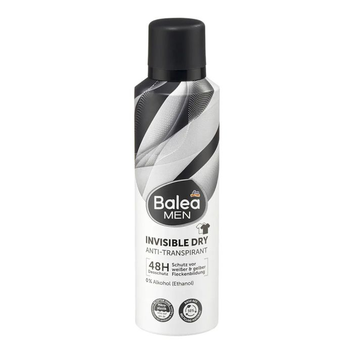 Дезодорант Чоловічий Сенсітів аерозоль Спрей Balea Men Invisible Dry Deodorant Балеа антиперспірант Невидиме осушення Балон 200мл