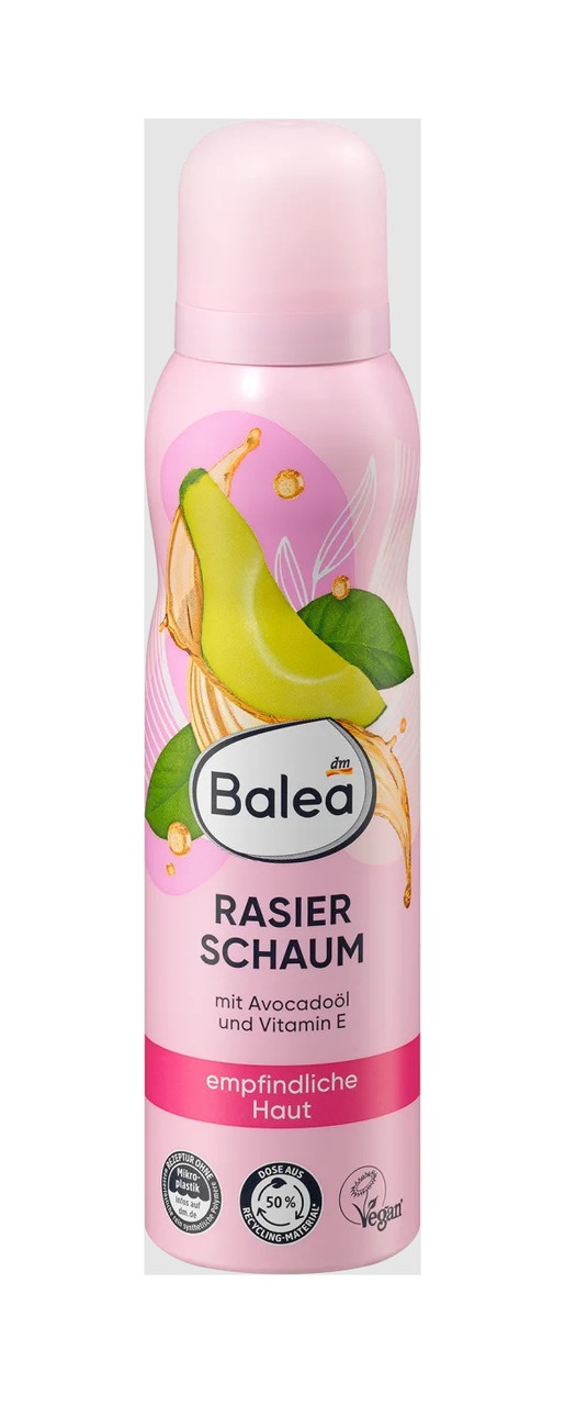 Піна для гоління Жіноча аерозоль Balea Rasierschaum Aloe Vera&Avocado Vitamin E Балеа з Алое Вера та олія Авокадо Балон 150мл