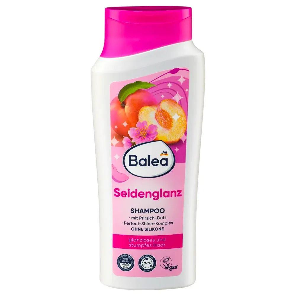 Шампунь щоденний Balea Seidenglanz Shampoo Glanzloses Балеа для Тьмяного та пошкодженого Волося Персик Орхідея 300мл
