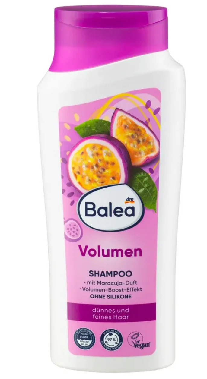 Шампунь щоденний Balea Volumen Champoo Marakuja Балеа для надання Обєму волосся Маракуйя 300мл