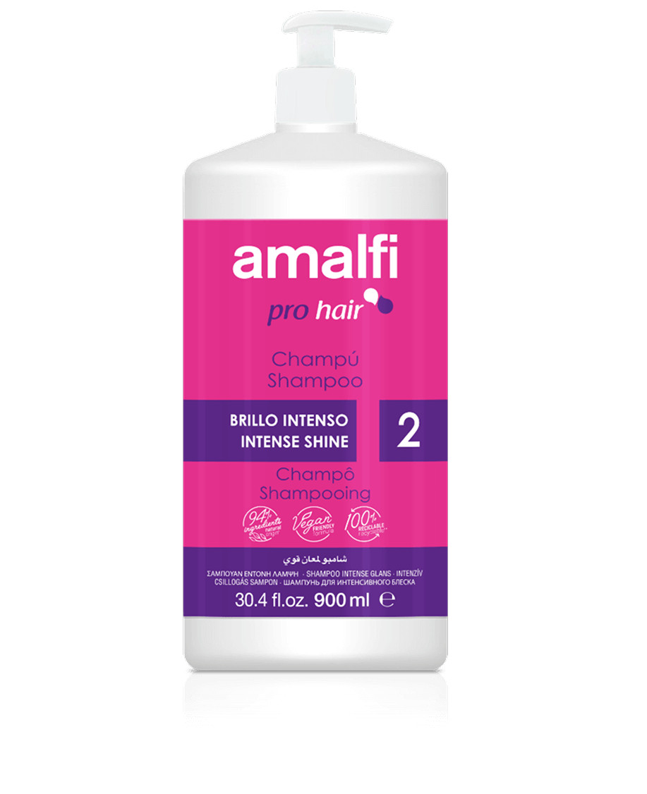 Профeсійний шампунь для Блиску з Дозатором Amalfi 2 Pro Hair Brillo Intenso Shine Амалфі Інтенсивний блиск нормальне сухе 900мл