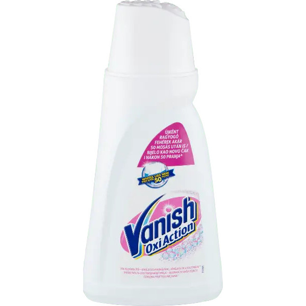Плямовивідник Відбілювач для Білого Vanish Oxi Action White Ваніш Дія Оксі рідкий для світлих з Дозатором без хлору 1000мл