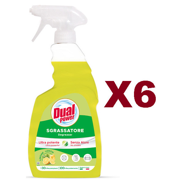 Засіб для видалення Жиру Універсальний Спрей Dual Power Sgrassatore Degreaser Ultra Дуал Павер концентрат Ультрасила Лимон 750мл