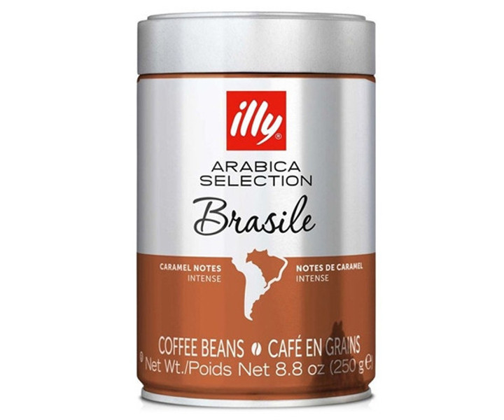 Кава зернова Illy Arabica Selection Brasile Caramel notes Bold Coffebeans Іллі Арабіка Бразилія ноти Карамелі метал Банка 250г