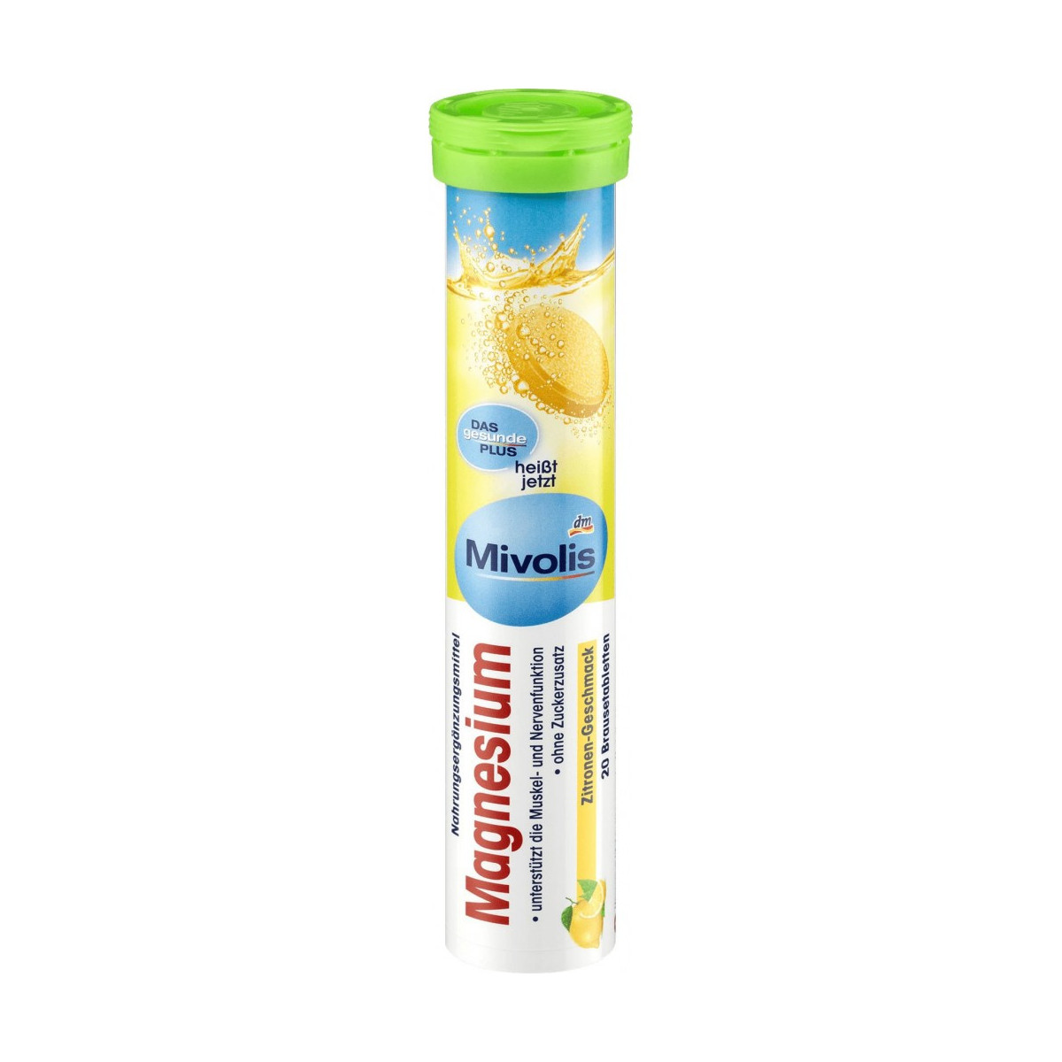 Шипучі таблетки вітаміни DAS gesunde PLUS Magnesium brausetabletten Магній 20шт
