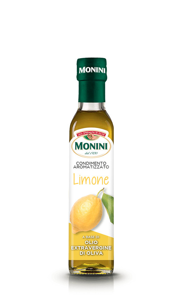 Оливкова олія Ароматизована приправа Monini Limone Extra Vergine Olio di Oliva Моніні Перший холодний віджим з Лимоном 250мл