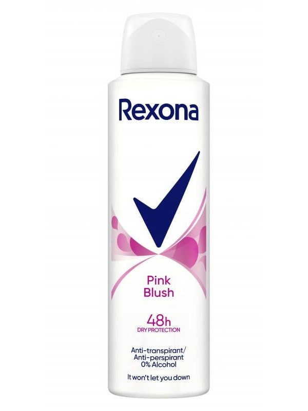 Жіночий аерозольний Антиперспірант Спрей Rexona Pink Blush 48h Dry Protection Рексона Рожевий букет 150мл