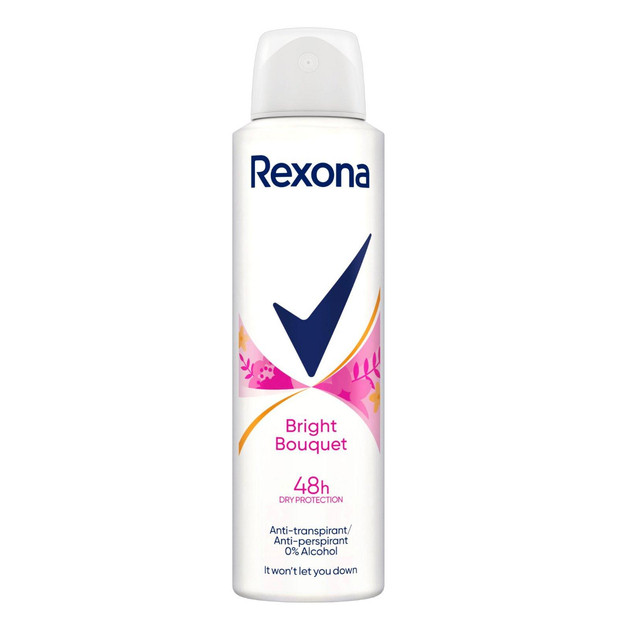 Жіночий аерозольний Антиперспірант Спрей Rexona Bright Bouquet 48h Dry Protection Рексона Яскравий букет 150мл