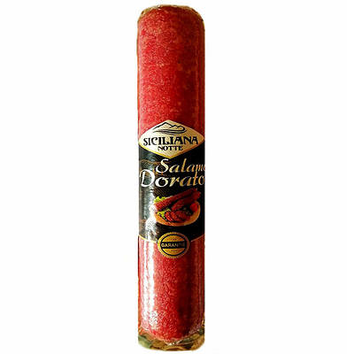 Ковбаса Салямі сирокопчена Siciliana Notte Salame Dorato Сицилійська ніч Дорато свинина Палка 300г