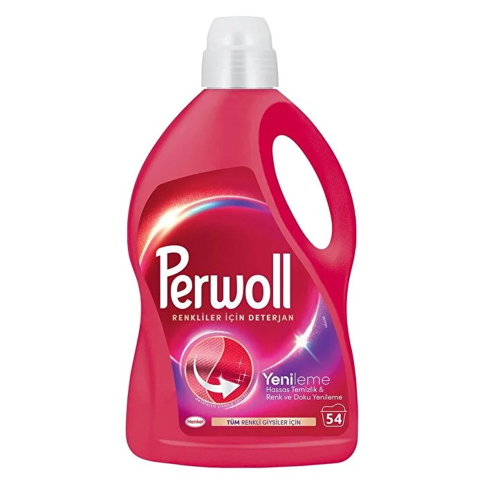 Гель для прання Кольорових тканин Perwoll Color Detergent Renew Gently Effect Перволь Відновлення Кольорів 54прань 2970мл