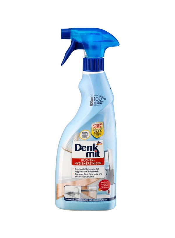 Заcіб очисний для кухні Універсал Спрей Denkmit Küchen-Hygiene Reiniger Денкміт від запахів та бруду Дезінфікуючий 750мл