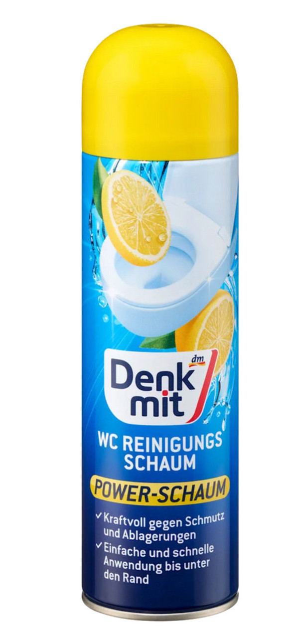 Піна Активна для очищення Унітазів Спрей Denkmit WC Reinigungs Power Schaum Lemone Денкміт аерозольний балон Лимон 500мл