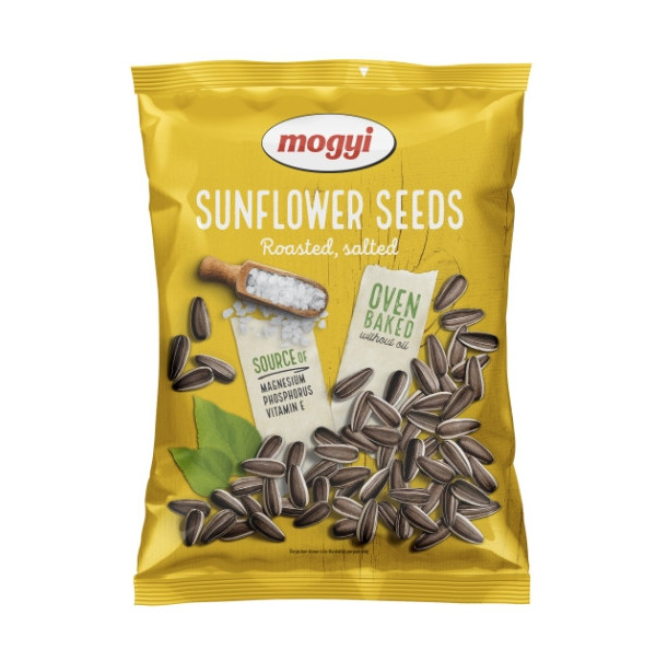 Насіння Соняшника Біле Mogyi Sunflower Seeds Roasted Salted Модьі з сіллю Смажене без масла вакуум Пакет 60г