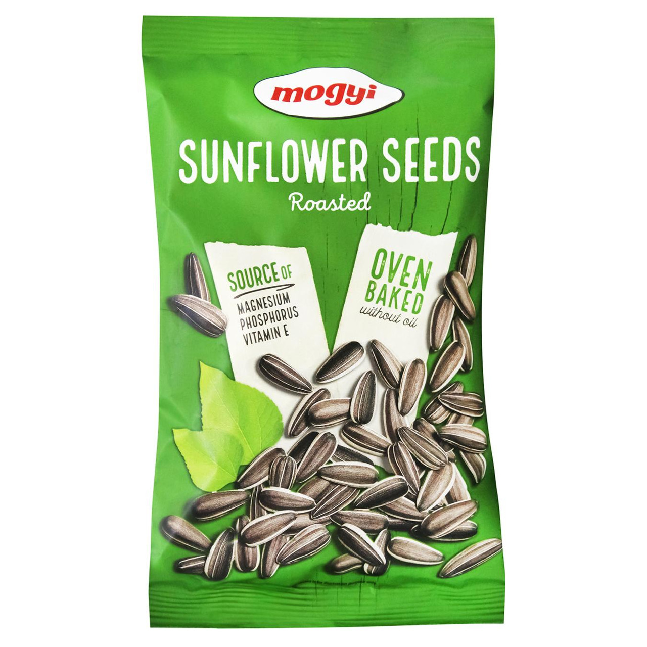 Насіння Соняшника Біле Mogyi Sunflower Seeds Roasted Big Модьі без солі Смажене без масла вакуум Пакет 60г