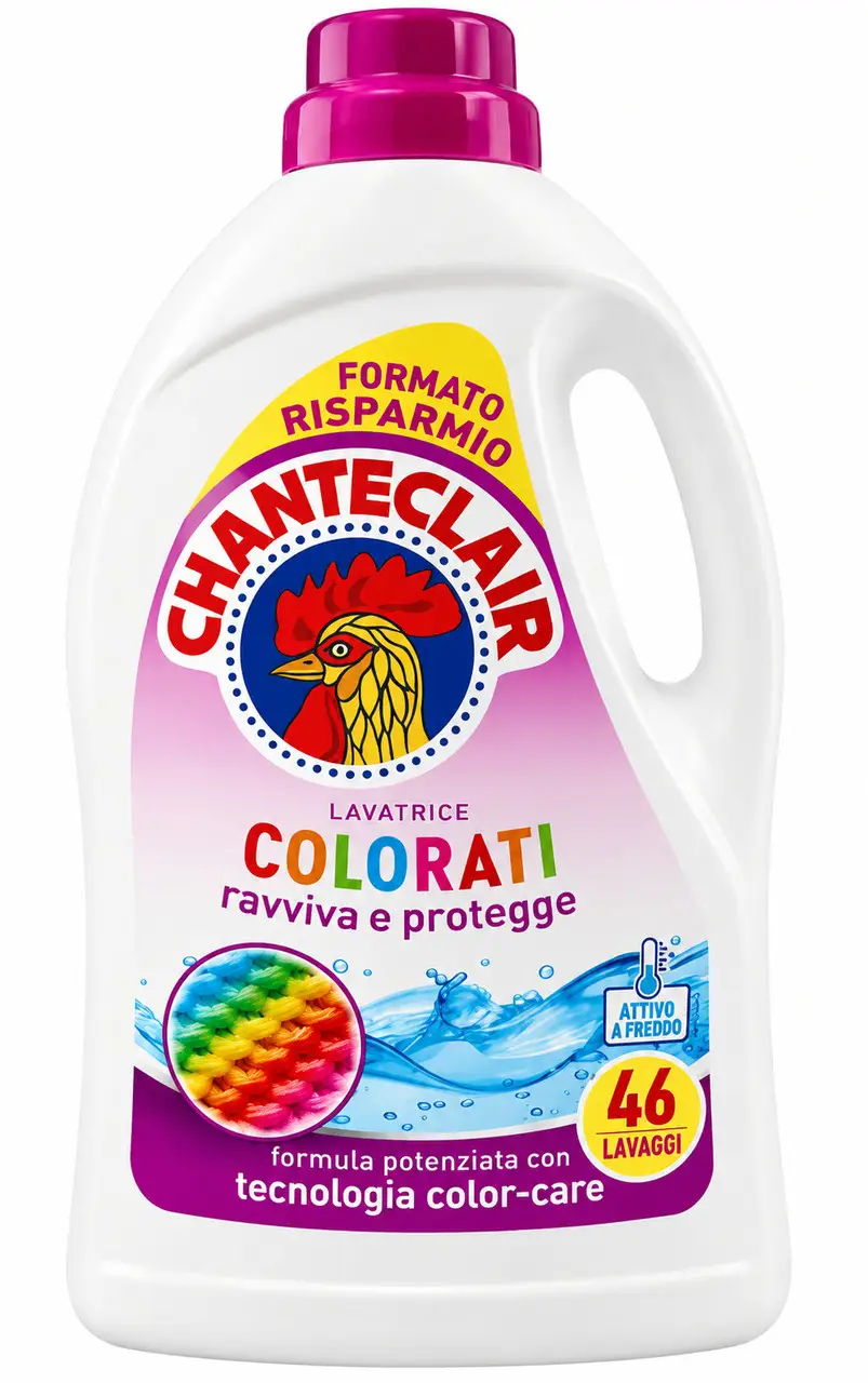 Гель для прання Кольорових речей Chante Clair Colorati Color-Care Шантеклер Кольор технологія збереження кольору 46прань 2070мл