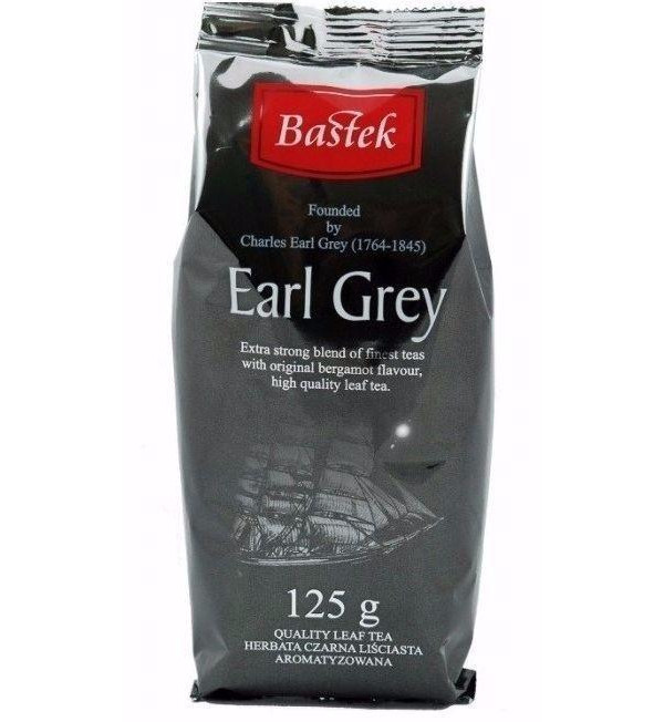 Чай чорний листовий Bastek Earl Grey з бергамотом, 125 г