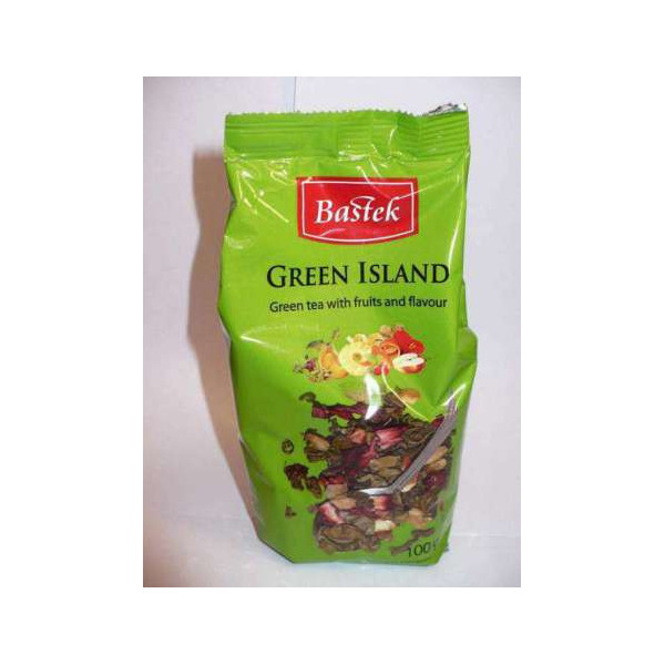 Чай зелений зі шматочками фруктів листовий Bastek Green Island 100g