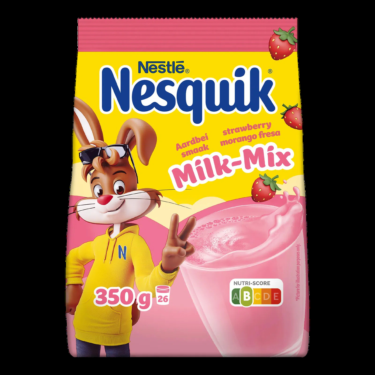 Напій Какао розчинний Nestle Nesquik Milk-Mix Strawberry Несквік зі смаком Полуниці Пакет 350г