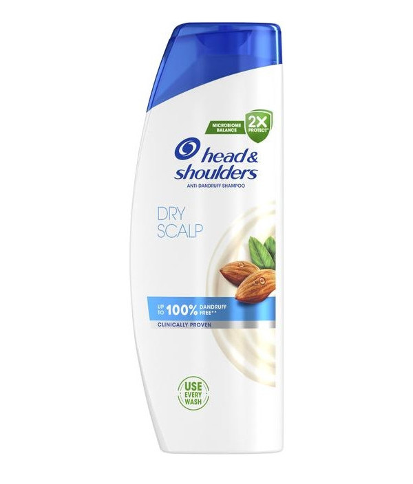Шампунь проти Лупи Head&Shoulders Anti-Dandruff Shampoo Dry Scalp Microbiome Almond Хедн Шолдерс Суха шкіра голови 400мл