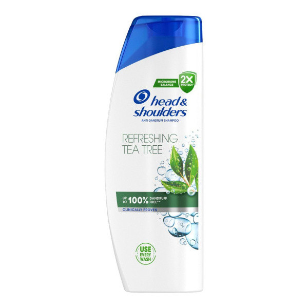 Шампунь проти Лупи Head&Shoulders Anti-Dandruff Shampoo Microbiome Refreshing Tea Tree Хедн Нормальне волосся Чайне Дерево 400мл