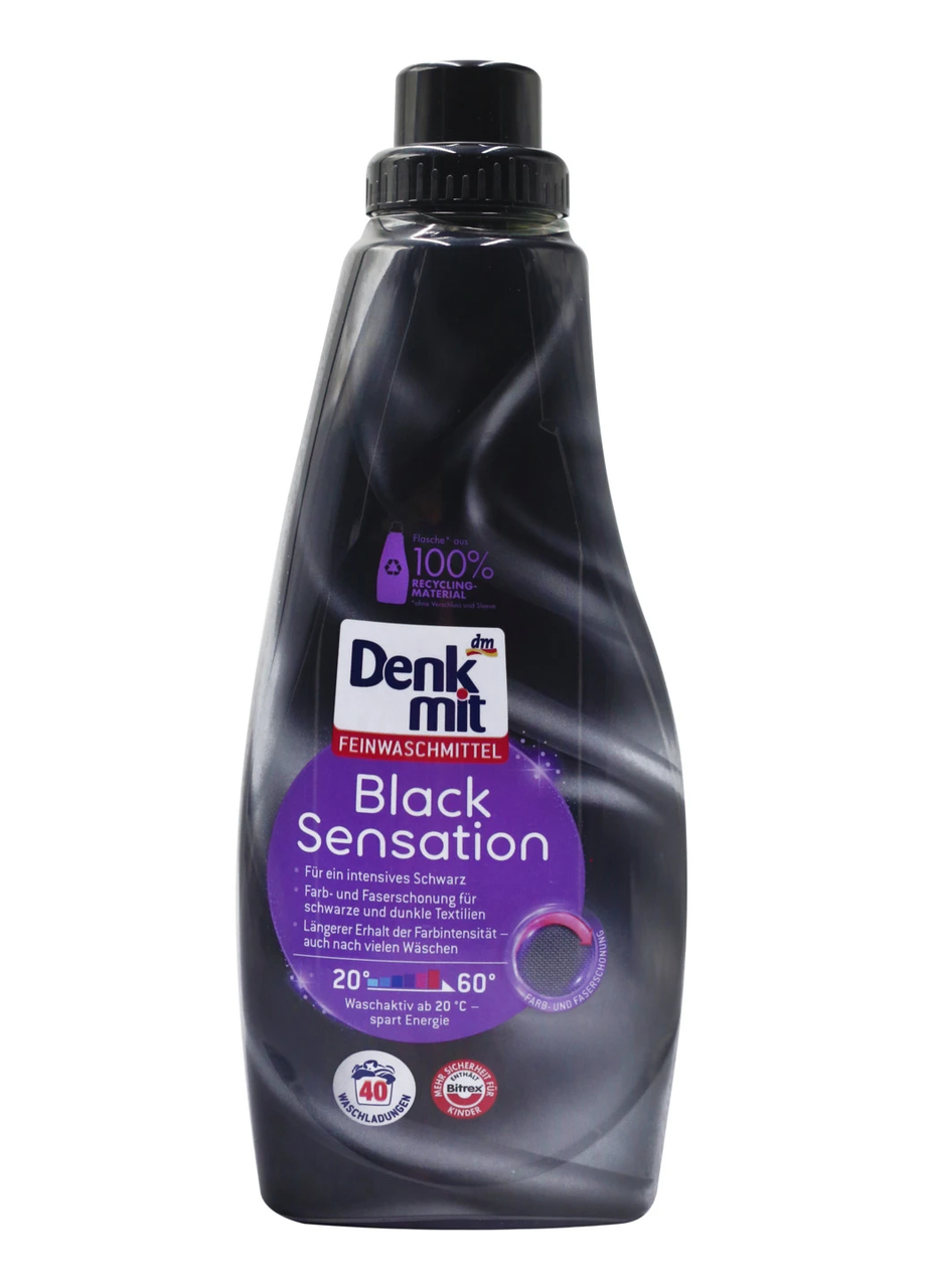Безфосфатний гель Denkmit для прання чорної білизни black sensation 1л