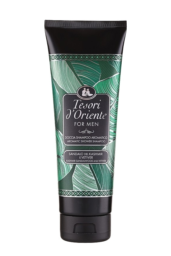 Шампунь для душу Чоловічий Ароматичний Tesori dOriente For MEN Aromatic Shower Shampoo Тесорі Сандал Кашемір Ветівер 250мл