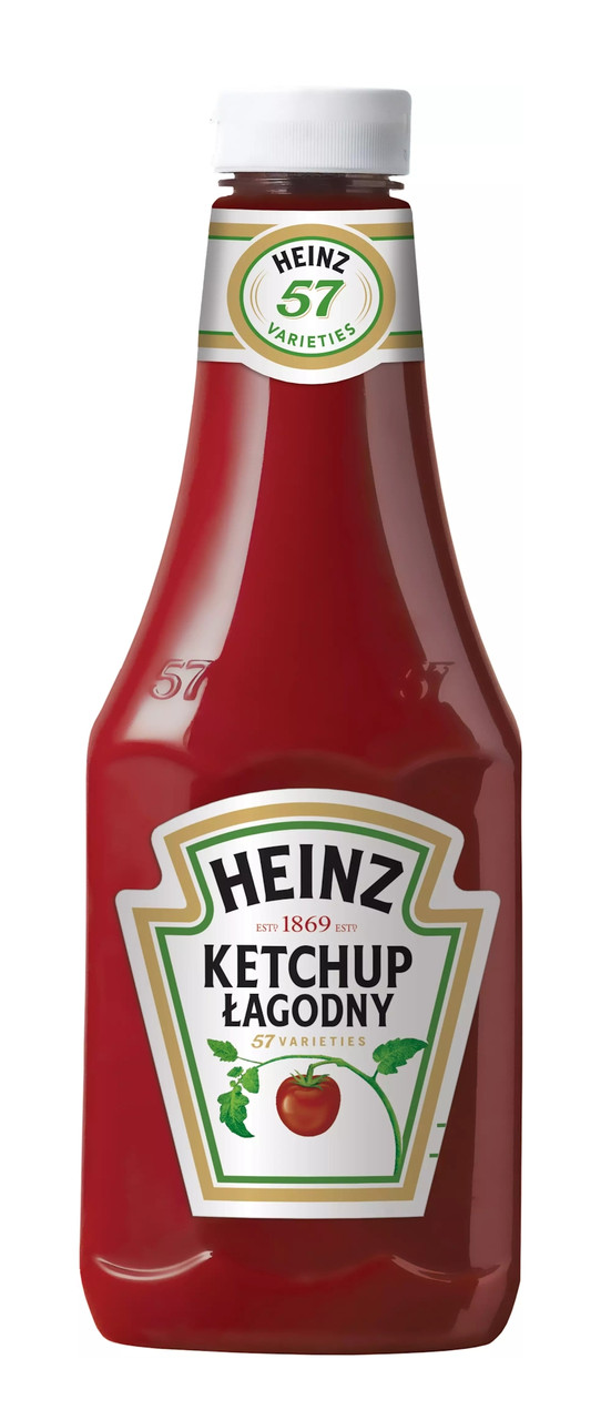 Кетчуп томатний міні Heinz Ketchup łagodny Grown not made 57 varieties Хейнз Соус лагідний мякий Солодкий Пластик пляшка 450г