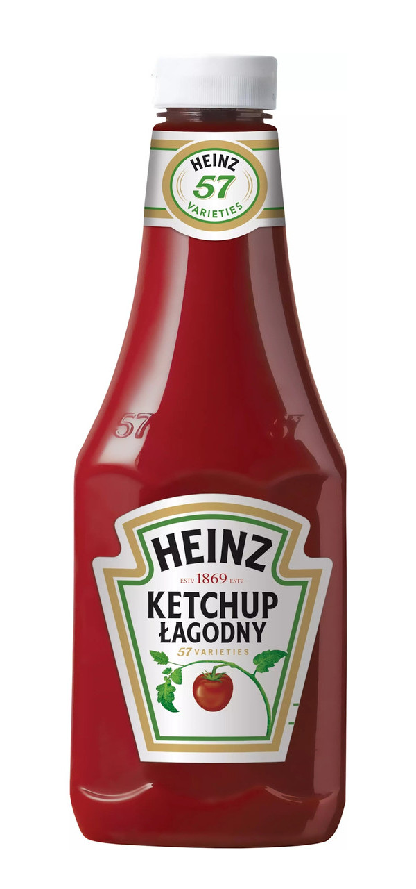 Кетчуп томатний міні Heinz Ketchup łagodny Grown not made 57 varieties Хейнз Соус лагідний мякий Солодкий Пластик пляшка 450г