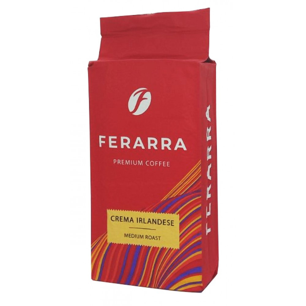 Кава мелена Ferarra Crema Irlandese Medium Roast Premium Coffee Ферара 100% Арабіка з ароматом Ірландських вершків Вакуум 250г