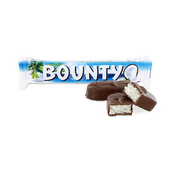 Шоколадний батончик Bounty White Coconut Баунті молочний шоколад з кокосовою стружкою 57г