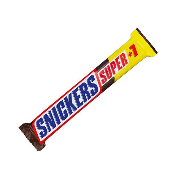 Шоколадний батончик Snickers Super +1 Peanuts Caramel Снікерс Супер Плюс лонг молочний шоколад з карамеллю та горішками 75г