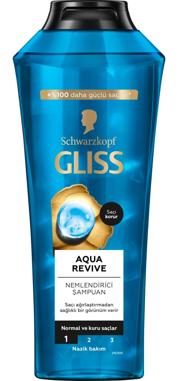Шампунь Зволожуючий Schwarzkopf Gliss Aqua Revive Шварцкопф Глісс Відновлюючий Аква Ревайв Нормальне та сухе волосся 400мл