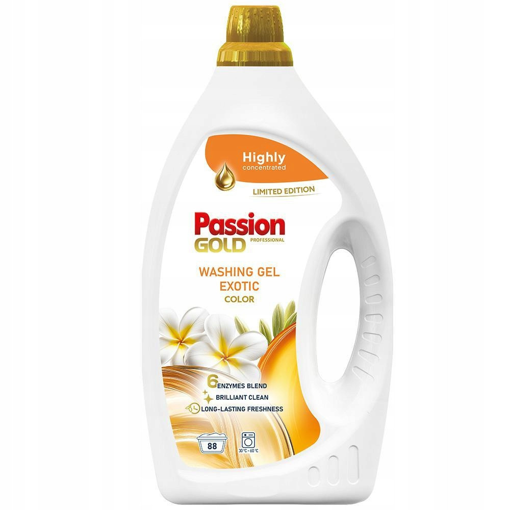 Гель для прання Колор Passion Gold Professional Color Exotic Flower Пашен Голд Професійний Екзотичні квіти 88прань 3520мл