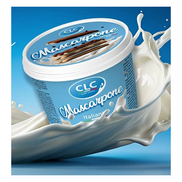 Сир крем Маскарпоне вершковий Італійський CLC Mascarpone Cream СЛС кулінарний десертний для Тірамісу Контейнер 500г