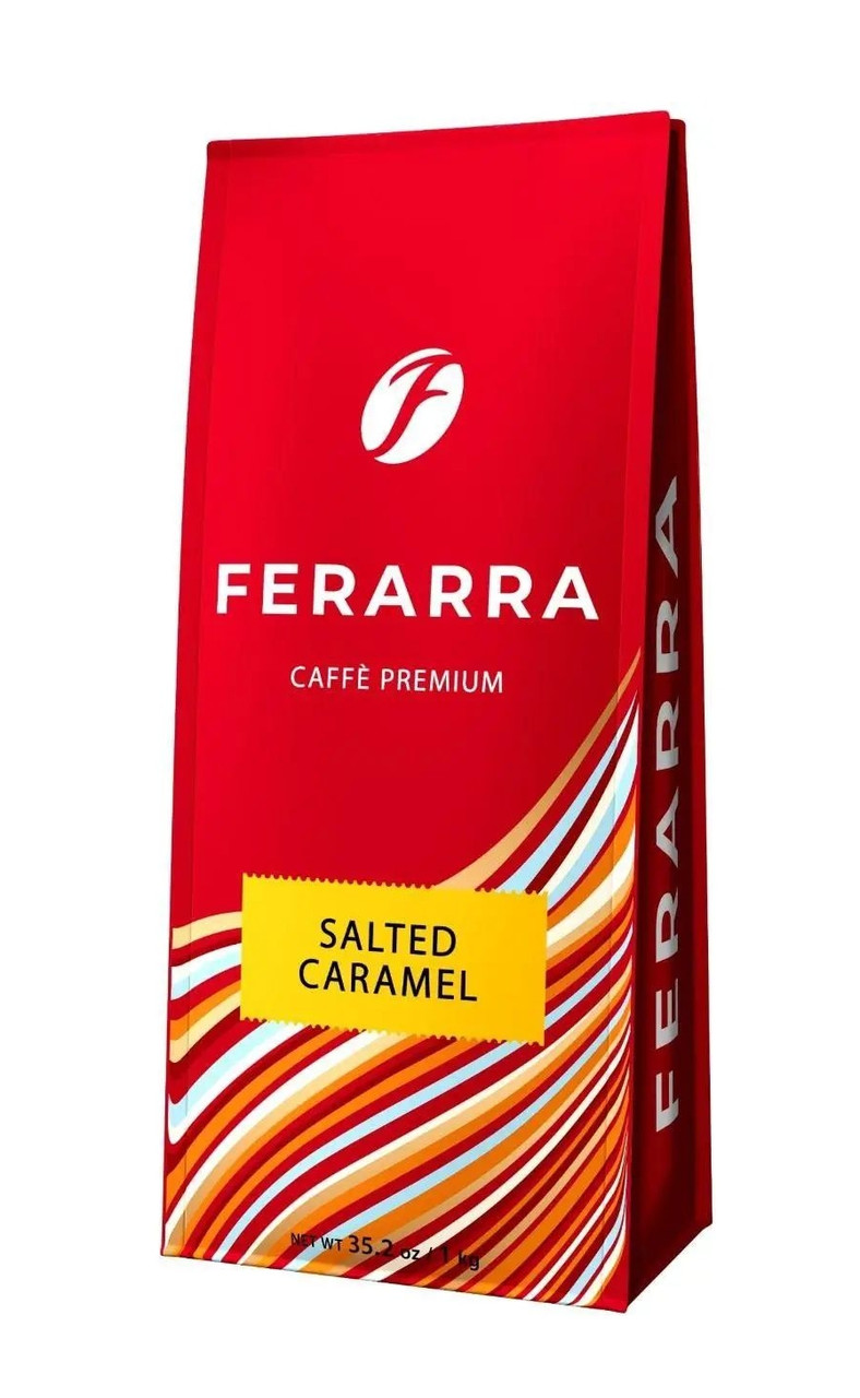 Кава в зернах Ferarra Caffe Premium Salted Caramel Ферара з ароматом Солоної Карамелі 100% Арабика Пакет 1000г