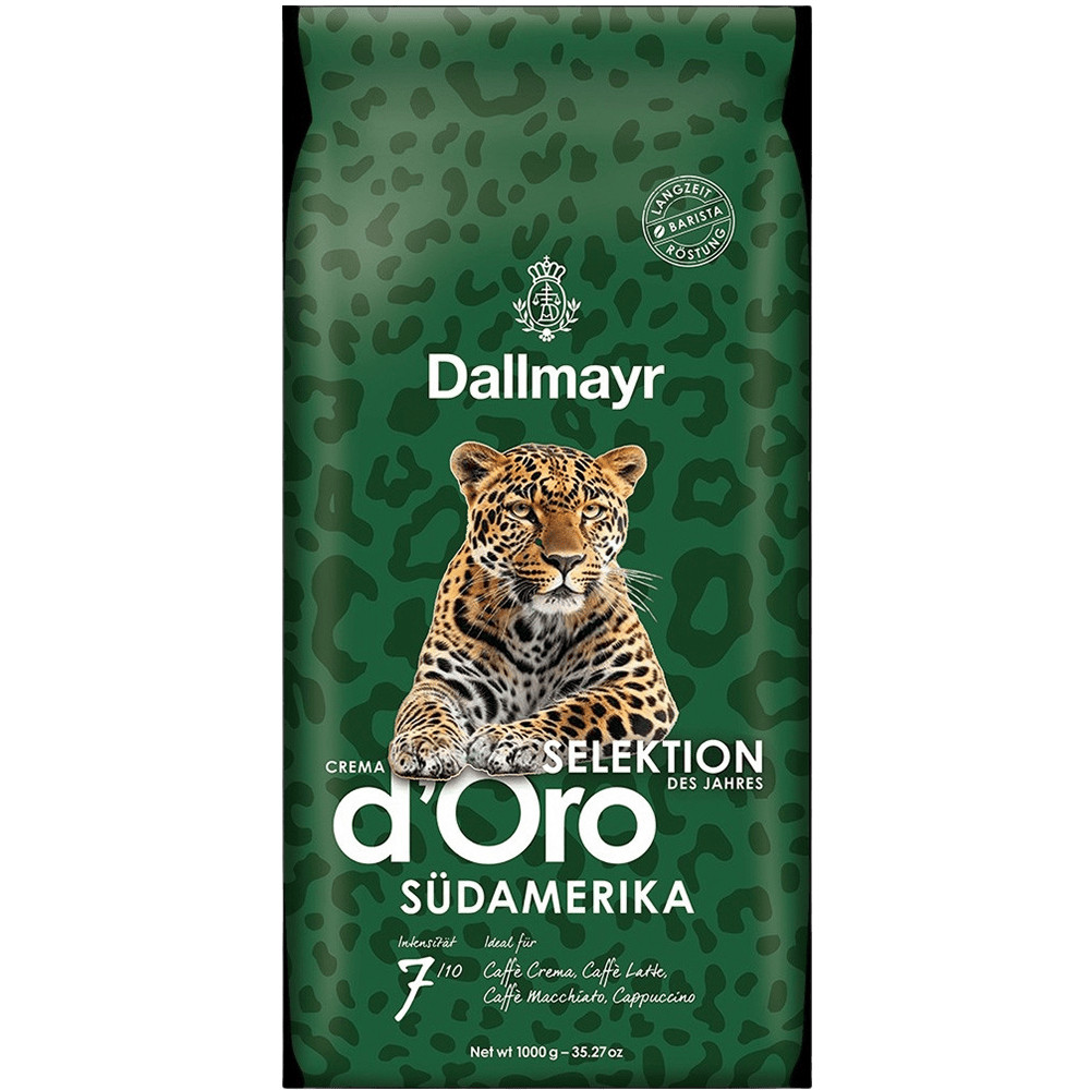 Кава в зернах Dallmayr Crema d’Oro Selektion des Jahres Südamerika Blend 7strong Делмайер Купаж Арабіки Пакет 1000г
