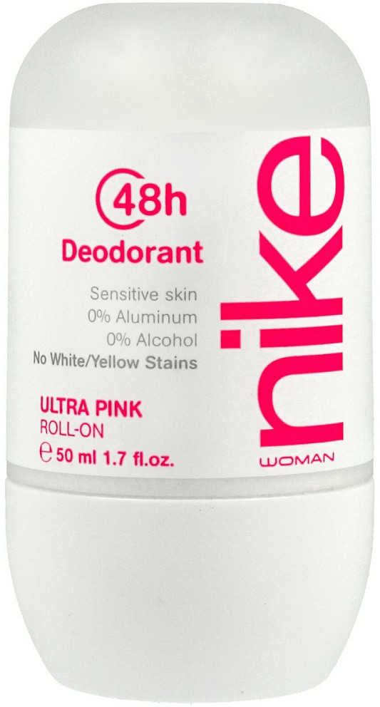 Дезодорант Шариковий Nike Woman Ultra Pink 48H Deodorant Sensitive Roll‑On Найк ультра Пінк без алюмінію Ролл-Он Сенсітів 50мл