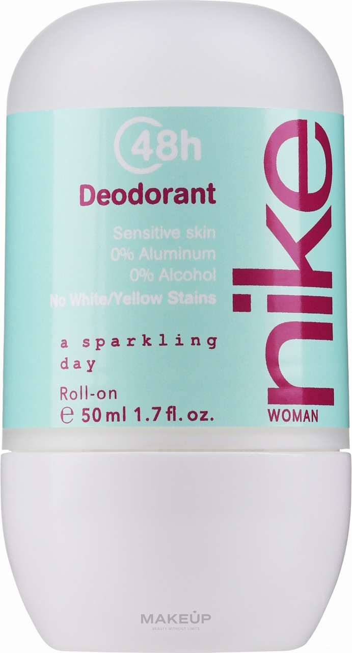 Дезодорант Шариковий Nike Woman A Sparkling Day 48H Deodorant Sensitive Roll‑On Найк Сяючий день без алюмінію Рол-Он Сенсітів 50мл