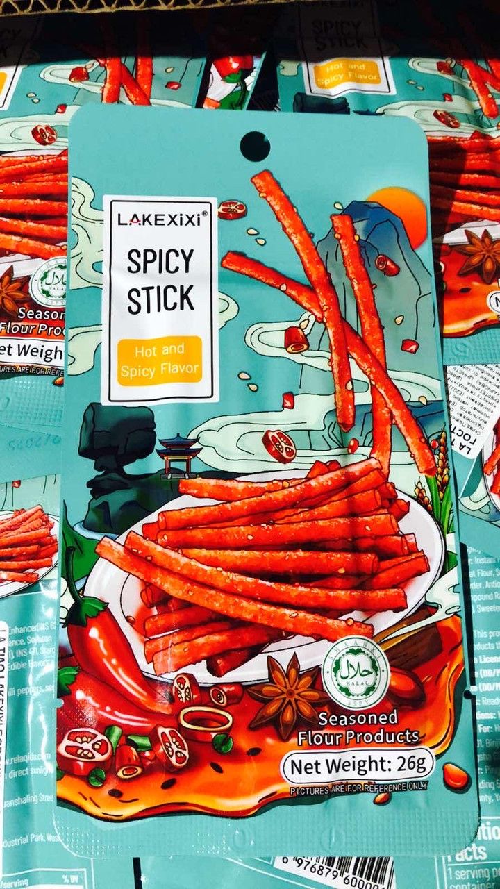 Снеки латяо палички Lakexixi La Tiao Spicy stick Hot and Spicy Flavor Пікантний з гострим перцем Пакет 26г