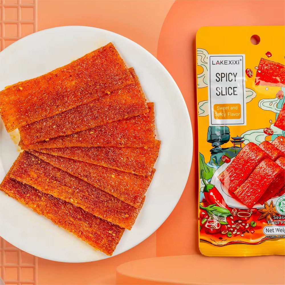 Снеки латяо Слайси Lakexixi La Tiao Spicy Slice Sweet and Spicy Flavor Пікантний з Солодким перцем Пакет 26г