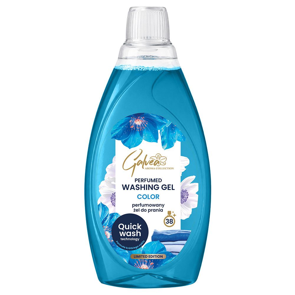 Гель для прання Парфумований Galvea Perfumed Washing Gel Quick Wash Color Галвеа Швидке прання Кольор 38прань 1520мл