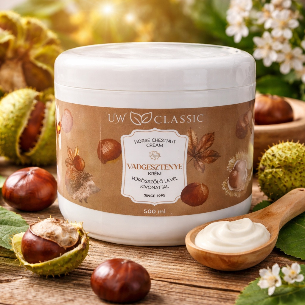 Мазь для Ніг терапевтична UW classic Horse Chestnut Creme УВ классік щоденний з Екстрактом Кінського каштана Баночка 500мл