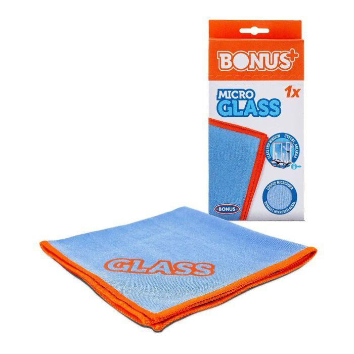 Серветка з мікрофібри для Вікон та Скла Bonus Micro Glass Cloth 1x Бонус мікро гласс без аромату Коробка 1шт