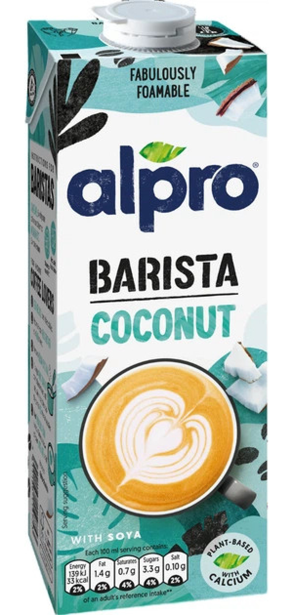 Напій Кокосово-Соєвий Рослинний без Лактози Alpro Coconut Professionals Альпро для Бариста і Кавових напоїв з Кальцієм Тетрапак 1л