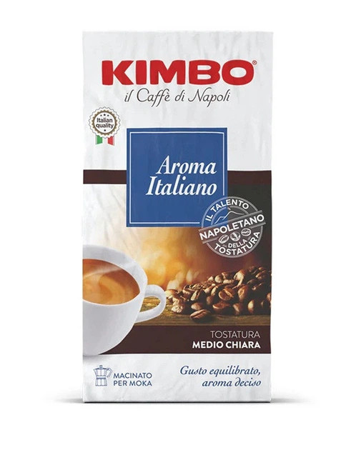 Кава мелена Kimbo Aroma Italiano Ground Coffee Tostatura medio chiara Кімбо Арома Італіано Мокка Бленд Арабіки 1шт 250г
